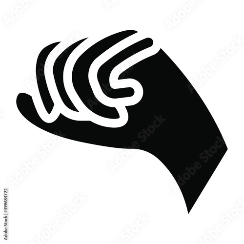 
A filled design of fist icon, editable vector 
