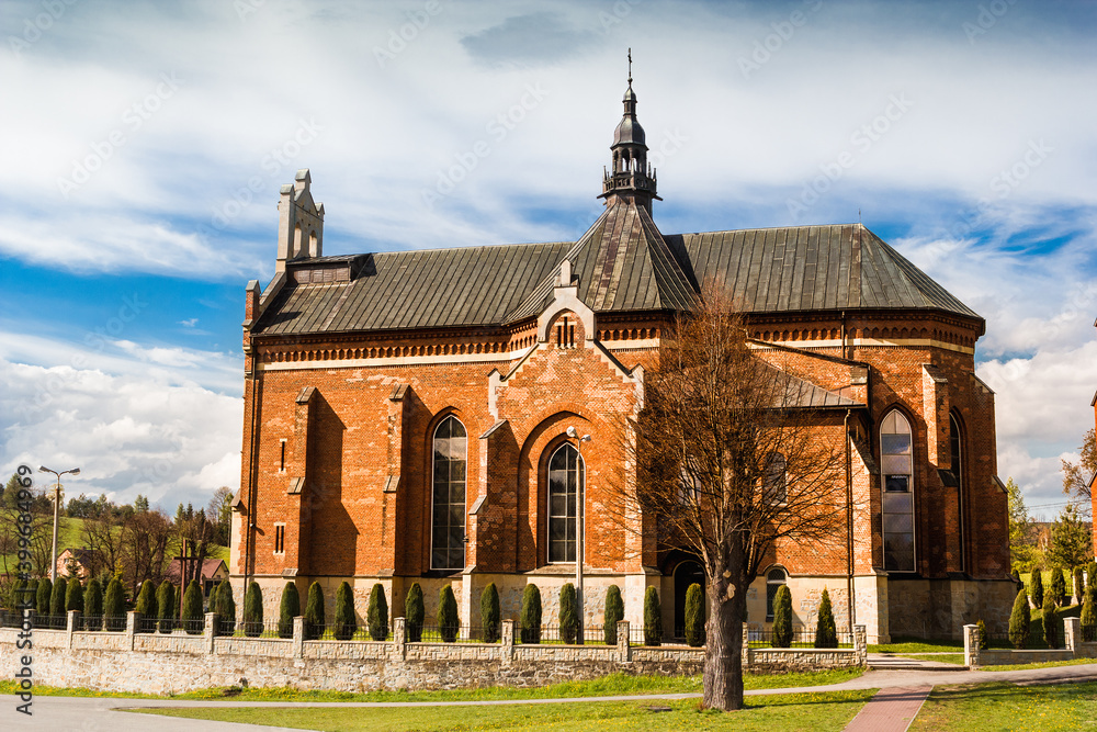 Fototapeta premium Latin Church. St. Nicholas Church in Przyszowa, Poland.