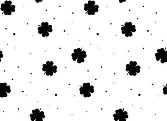 Wandcirkels Bloemenprints patronen Klaverblad patroon in art deco stijl  © yuliabikirova