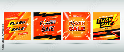 vector template flash sale , 4 design banner