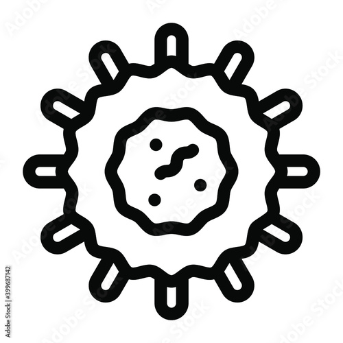 
A solid design of white blood cells icon
