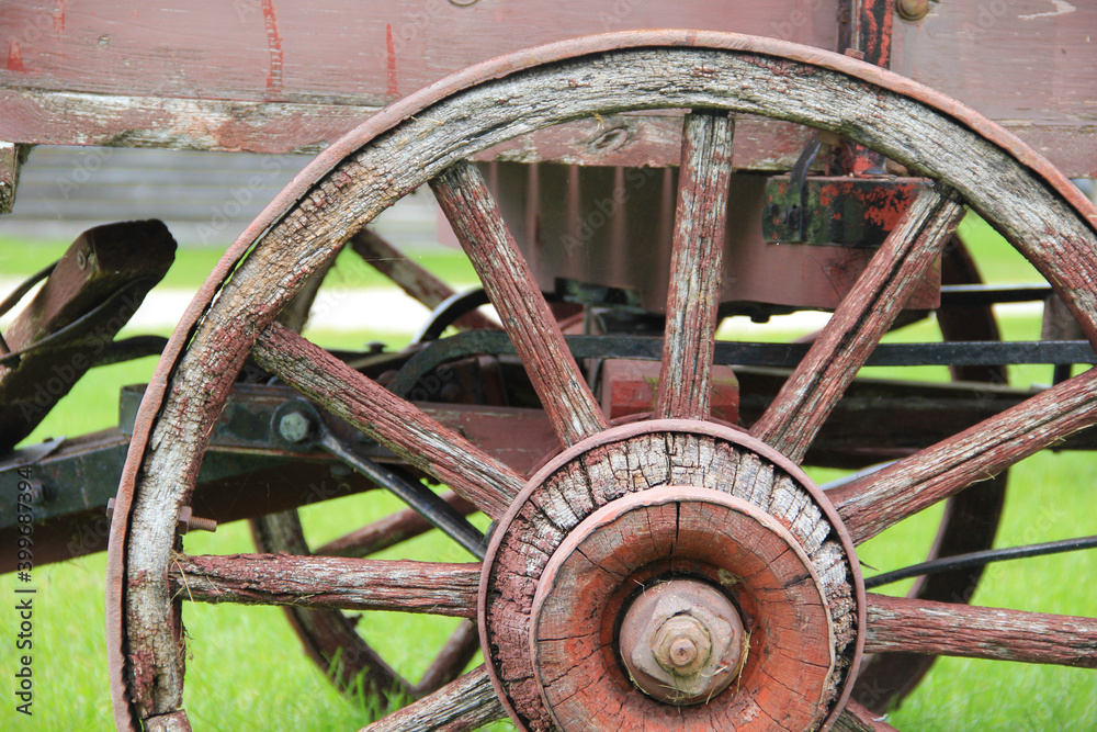 old wagon wheel