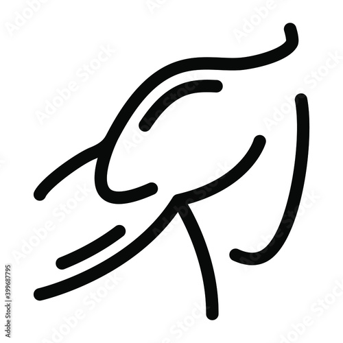 
A strong arm muscle, triceps icon in solid design vector 
