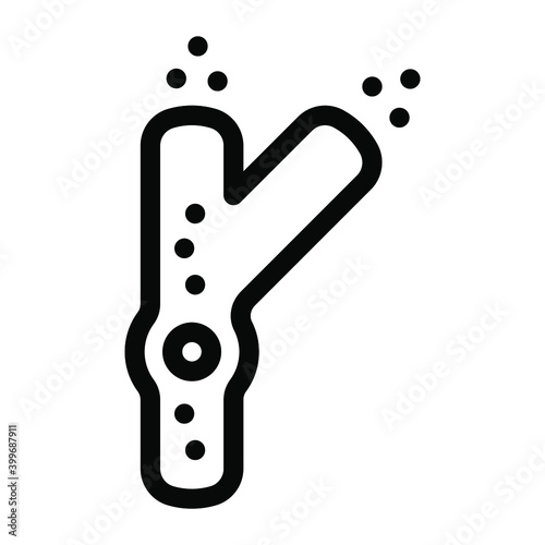 
An icon design of blood artery, editable vector 
