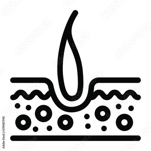 
An icon design of hair follicle, dermatology vector 
