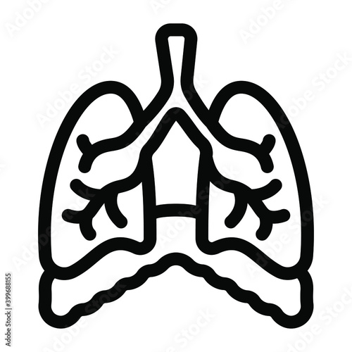 
Human diaphragm icons, glyph editable style 
