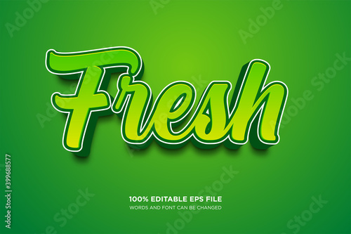 Nature Fresh text style effect	
