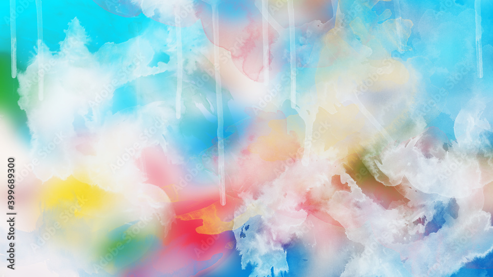 rainbow abstract watercolor bucolic vintage background