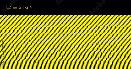 Paper cut irregular lines pattern in perspective. Geometric wallpaper with stripes. Cover design template. Can be used for advertising, marketing or presentation.
