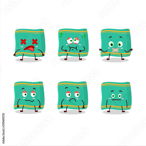 Napkin cartoon in character with nope expression