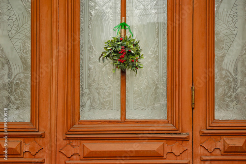 Festive mistletoe and holly...