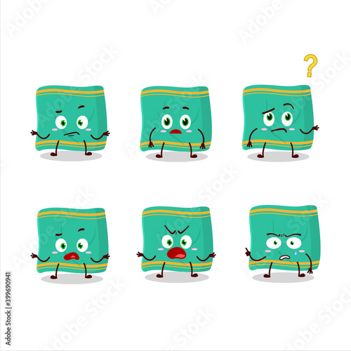 Cartoon character of napkin with what expression
