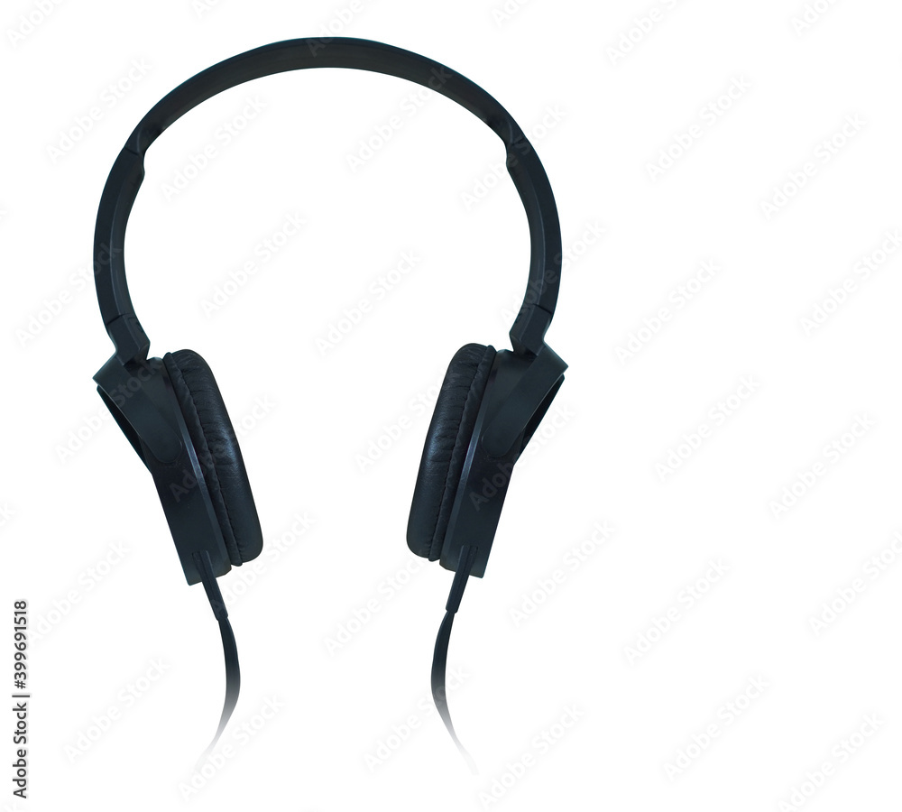 black headphones on white background, technology, object, accessory, fashion, copy space black headphones on white background, technology, object, accessory, fashion, copy space