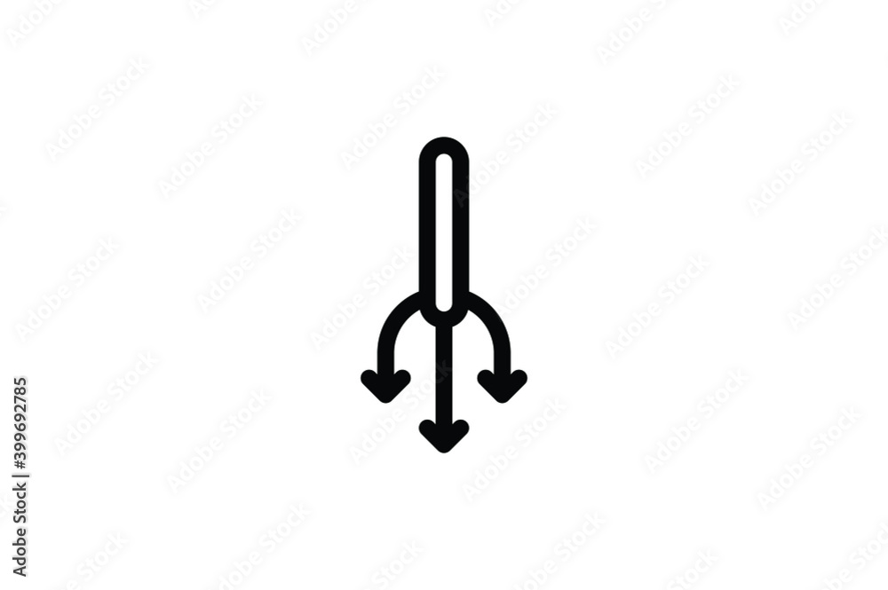 Fishing Outline Icon - Spear Fishing Outline Icon - Spear