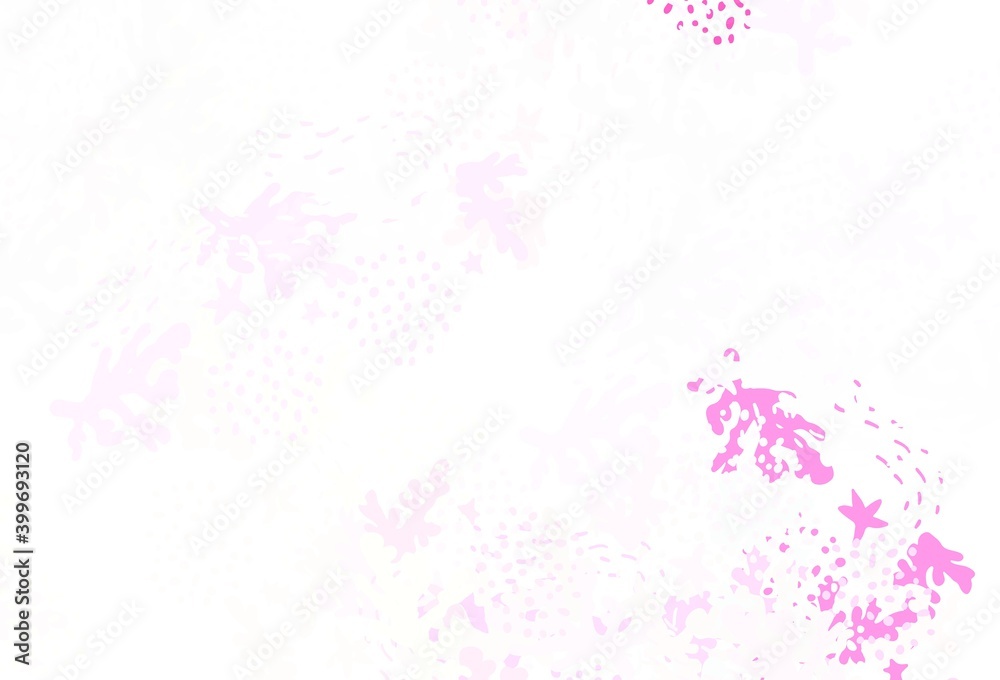 Light Pink, Yellow vector background with abstract shapes.