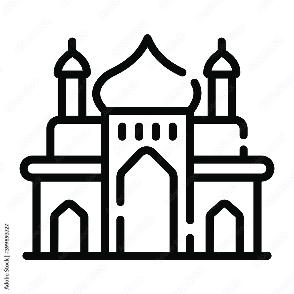 mosque line icon,  real estate  web and mobile icon