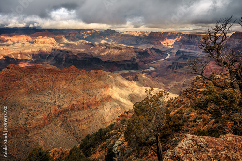 Morning Canyon Storm at Desert View  Grand Canyon National Park  Arizona
