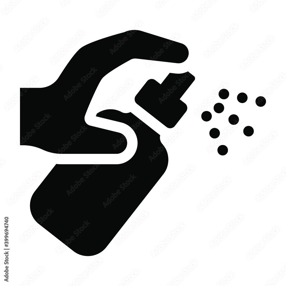 Corona hygiene accessory, solid icon of covid spray
Corona hygiene accessory, solid icon of covid spray
