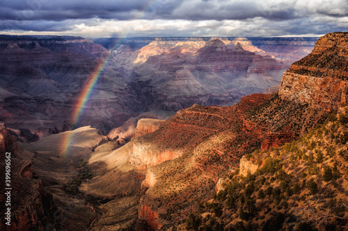 Double Rainbow over the Grand Canyon, Grand Canyon National Park, Arizona