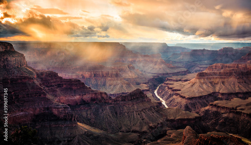 Stormy Sunset on the Grand Canyon, Grand Canyon National Park, Arizona