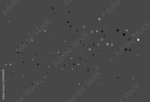 Light Silver  Gray vector cover with symbols of gamble.