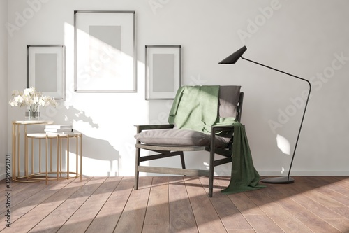 Modern interior design. 3D illustration