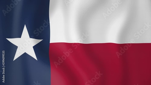 Texas animated flag. Seamless loop. 4K