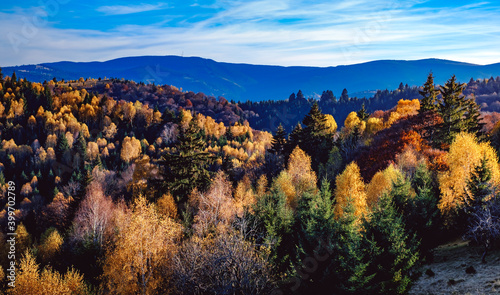 beautiful autumn landscapes in the Romanian mountains, Fantanele village area, Sibiu county, Cindrel mountains, Romania © Roberto Sorin