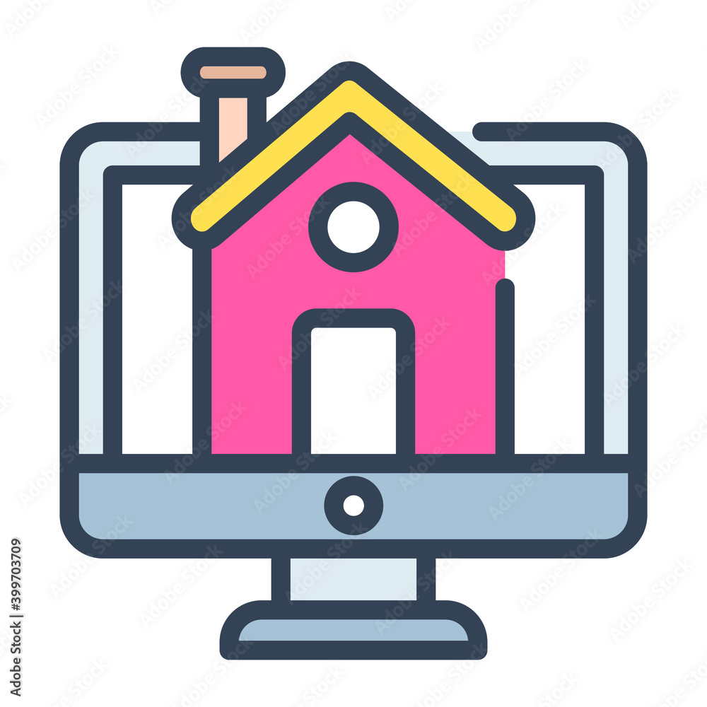 Online Estate icon, real estate web and mobile icon Online Estate icon, real estate web and mobile icon