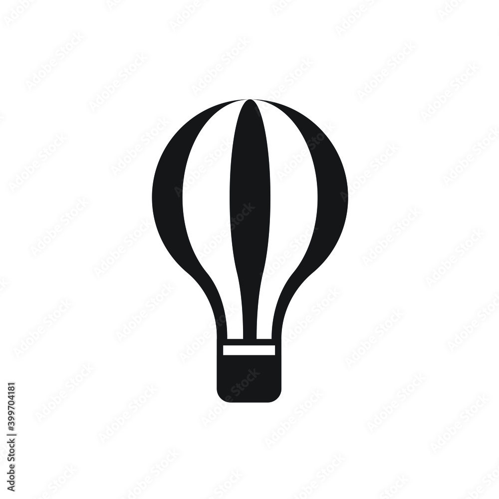 Hot air balloon icon design isolated on white background Hot air balloon icon design isolated on white background