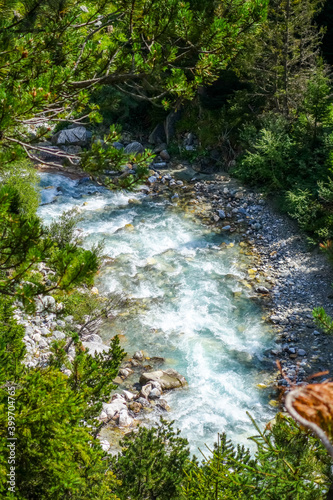 Doron river in Vanoise national Park valley, French alps photo