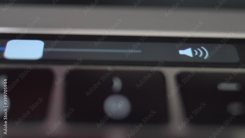 Adjusting Volume on Laptop Touch Panel Slider Adjusting Volume on Laptop Touch Panel Slider