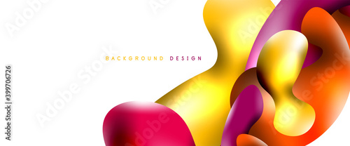 Bubbles abstract background. Liquid splashes on white vector template