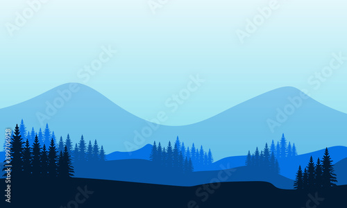 Soothing nature scenery in the countryside. City vector