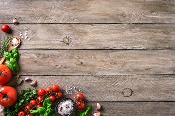 Cooking ingredients background