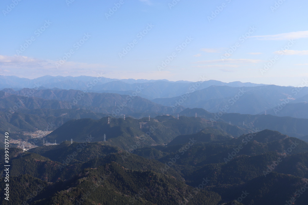 Naklejka premium 明神山から見る綺麗な景色