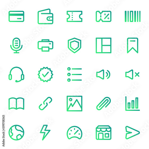 Dashboard and Essential UI Icon in Gradient Style. Good for website, app mobile and any purpose