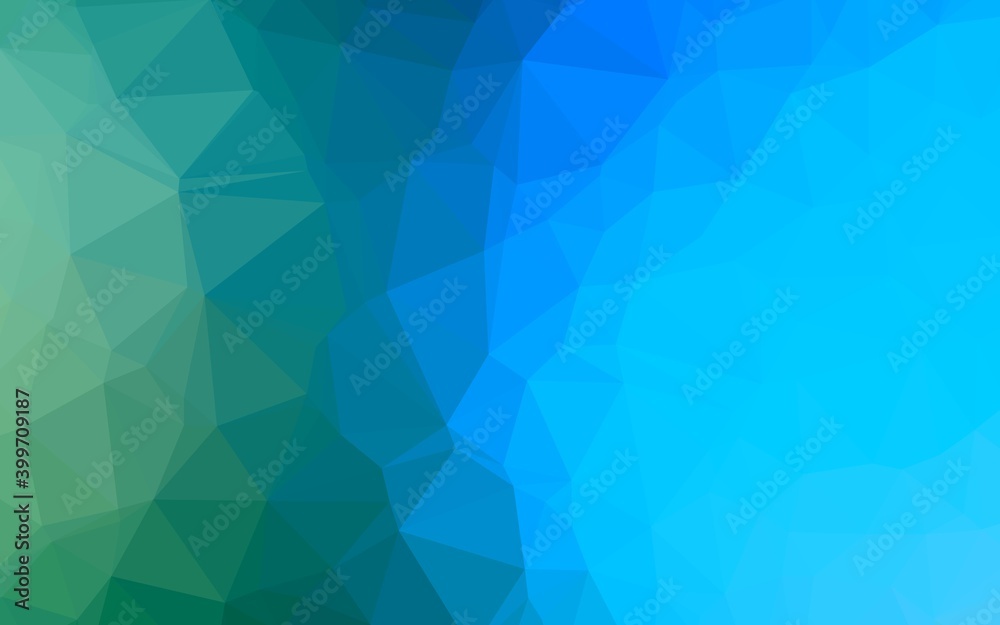 Light Blue, Green vector triangle mosaic texture.