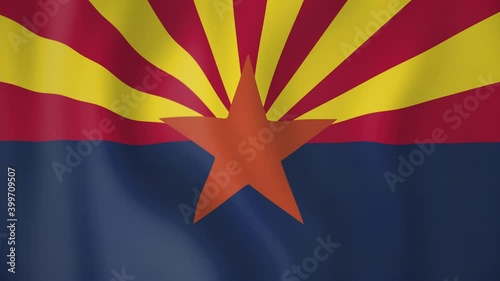Arizona animated flag. Seamless loop. 4K