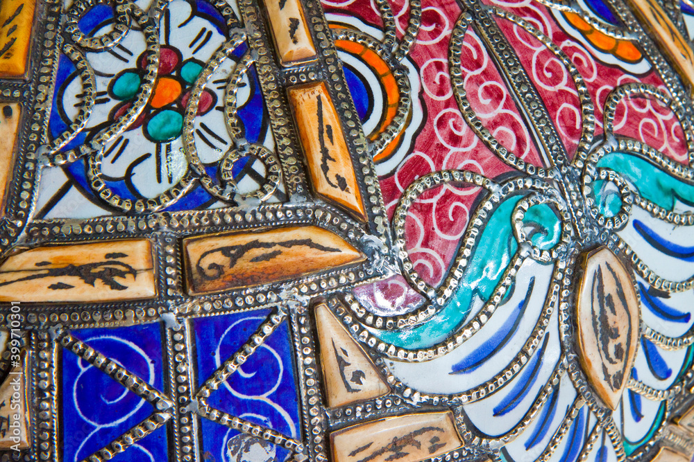 Traditional moroccan ceramic jar with metal decorations (Morocco - Africa) Traditional moroccan ceramic jar with metal decorations (Morocco - Africa)