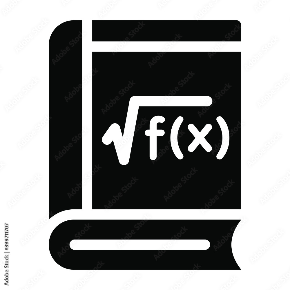 A mathematics book solid icon, editable design
A mathematics book solid icon, editable design