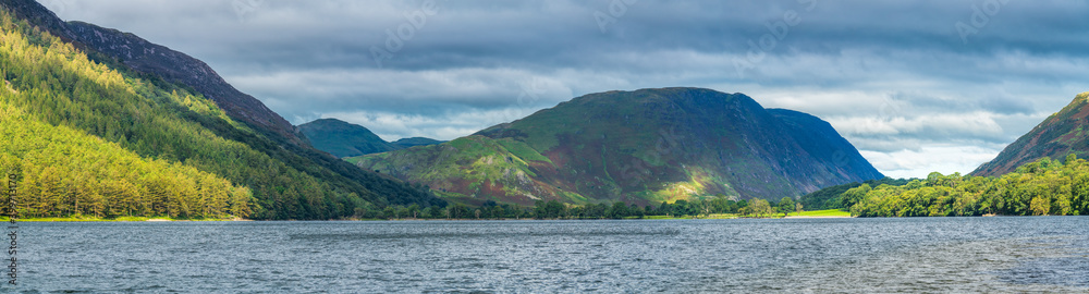 Buttermere lake near High Stile summit in Lake Disrtict. Cumbria. England