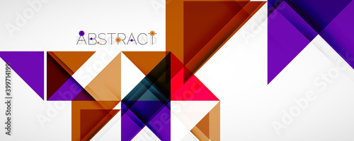 Set of vector triangle geometric backgrounds. Vector illustration for covers, banners, flyers and posters and other designs