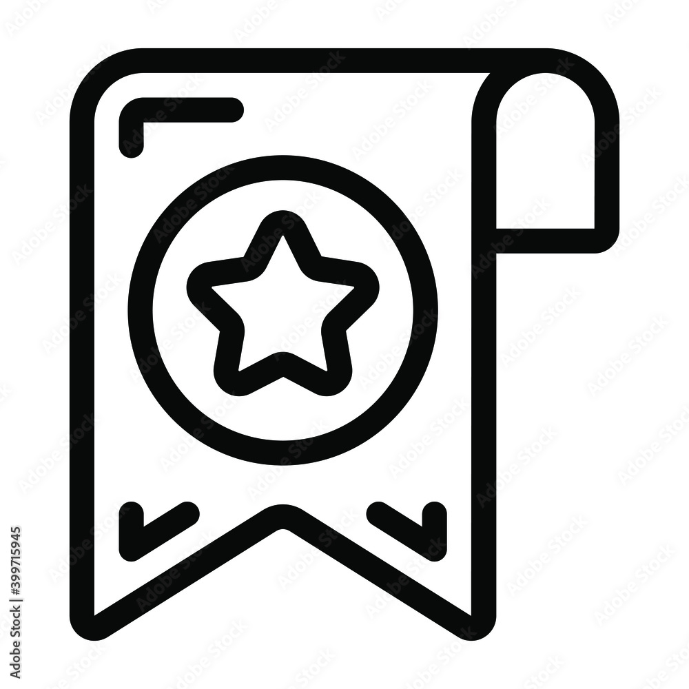 
A star bookmark label in solid editable design

