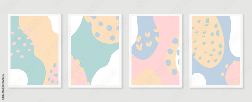 Abstract wall arts vector collection. Earth tones organic shape Art brush design for wall framed prints, canvas prints, poster, home decor, cover, wallpaper. Vector illustration Abstract wall arts vector collection. Earth tones organic shape Art brush design for wall framed prints, canvas prints, poster, home decor, cover, wallpaper. Vector illustration