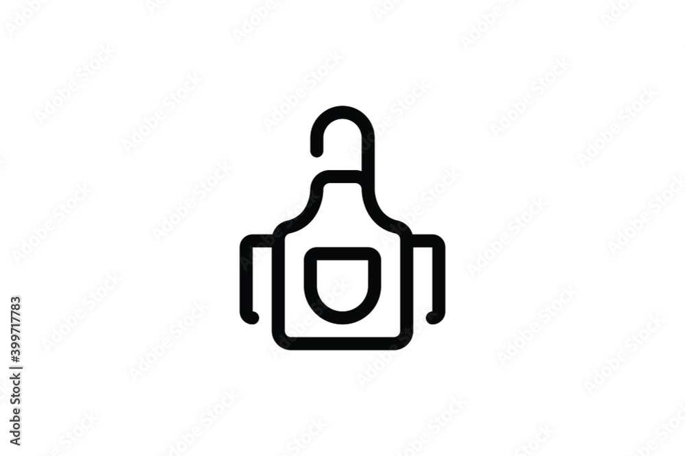 Kitchen Outline Icon - Apron Kitchen Outline Icon - Apron
