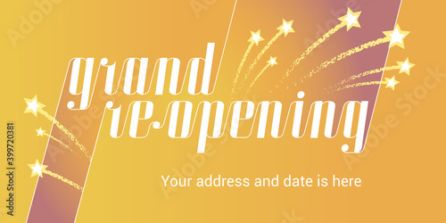 Grand opening or re opening vector background.