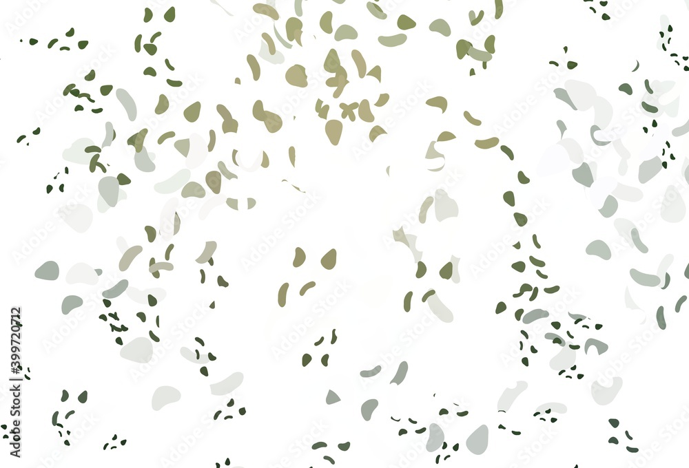 Light green vector template with memphis shapes.