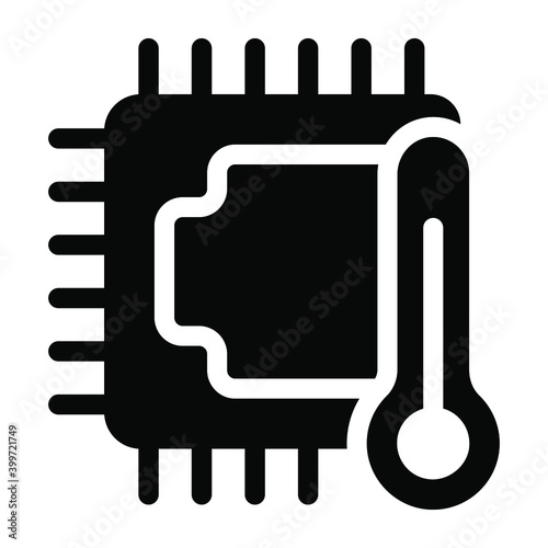 
Processor temperature in glyph icon 
