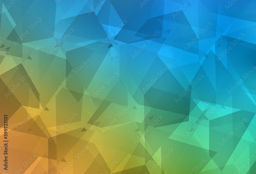 Obraz premium Light Blue, Yellow vector pattern with random polygonals.